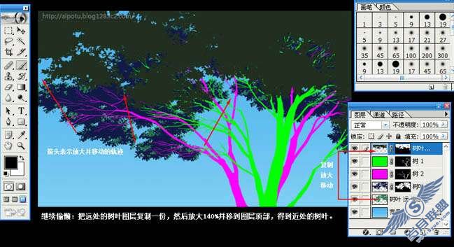Photoshop鼠绘逼真的古树插画【图】_新客网