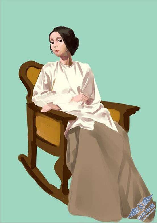 Photoshop鼠绘制作漂亮的民国美女教程【图】_新客网