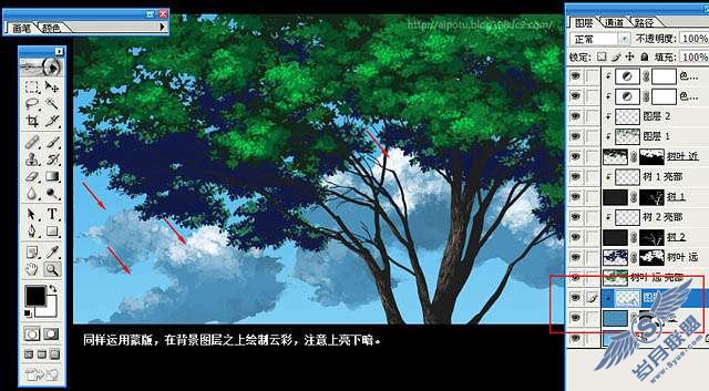 Photoshop鼠绘逼真的古树插画【图】_新客网