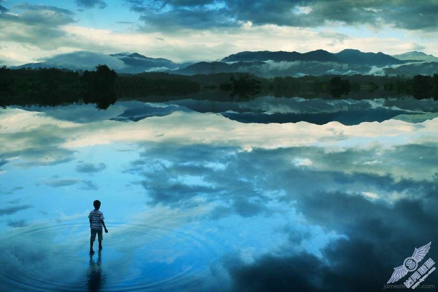 PhotoShop合成宁静的梦幻风景效果