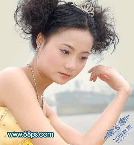 Photoshop调色:制作青黄色调女孩照片