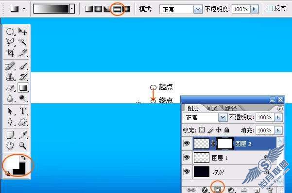 Photoshop制作绚丽的蓝色光线条
