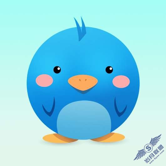 Photoshop设计制作Twitter卡通图标