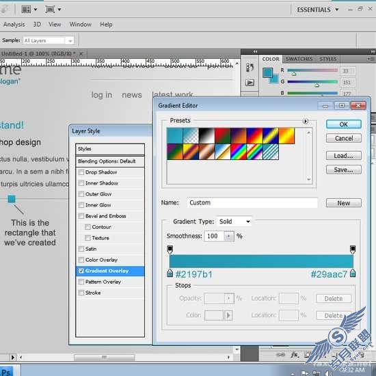 Photoshop制作简约的WordPress网页模板