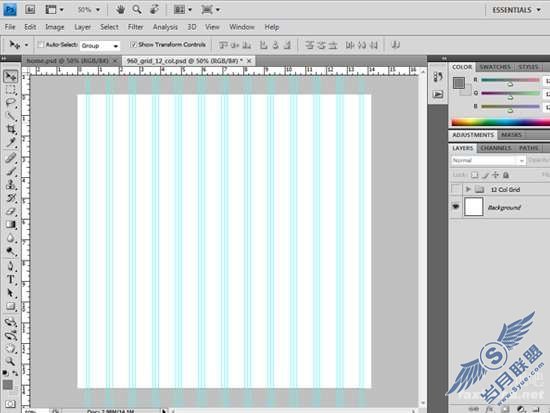 Photoshop制作简约的WordPress网页模板