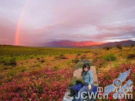 Photoshop合成美女唯美风景图