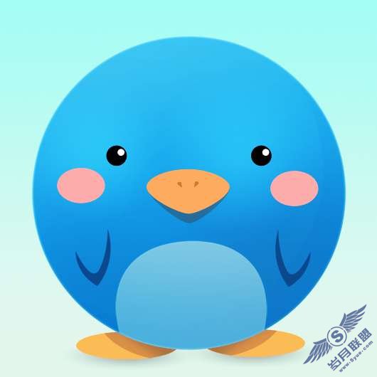 Photoshop设计制作Twitter卡通图标
