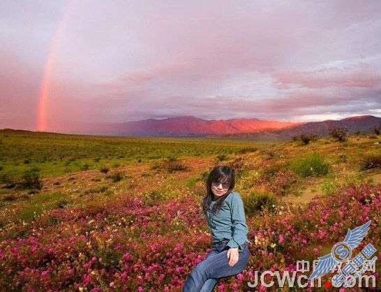 Photoshop合成美女唯美风景图