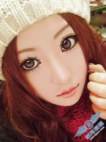 Photoshop手绘:制作MM可爱的卡通效果