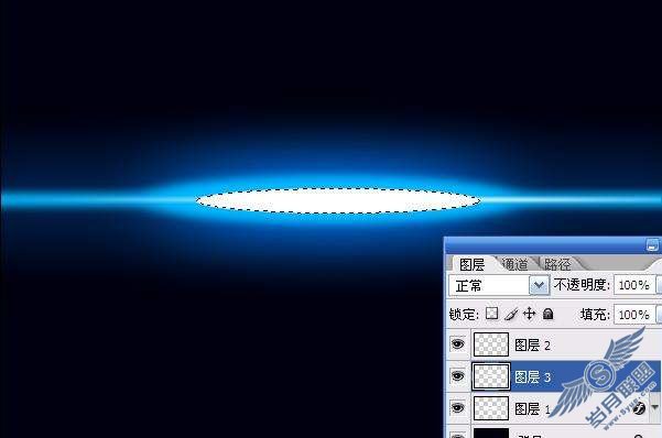 Photoshop制作绚丽的蓝色光线条