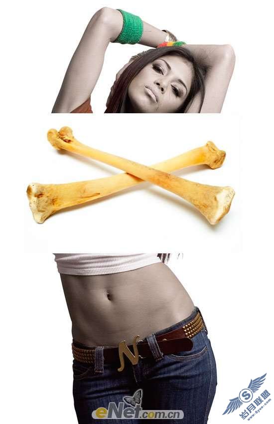 Photoshop制作恐怖的女僵尸