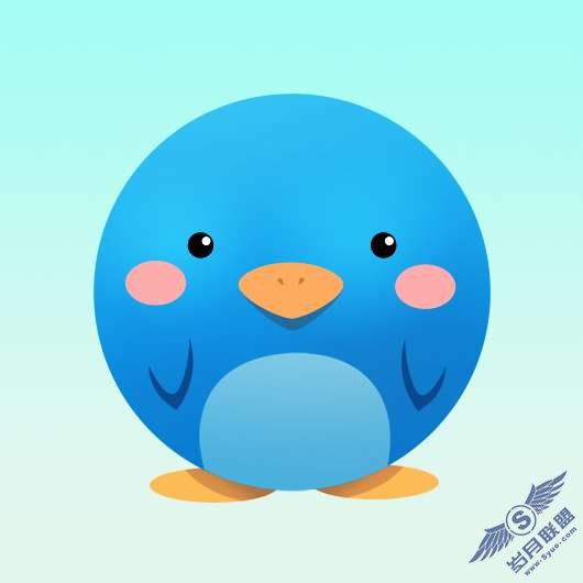 Photoshop设计制作Twitter卡通图标
