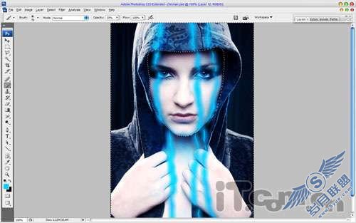 Photoshop制作另类激光电流