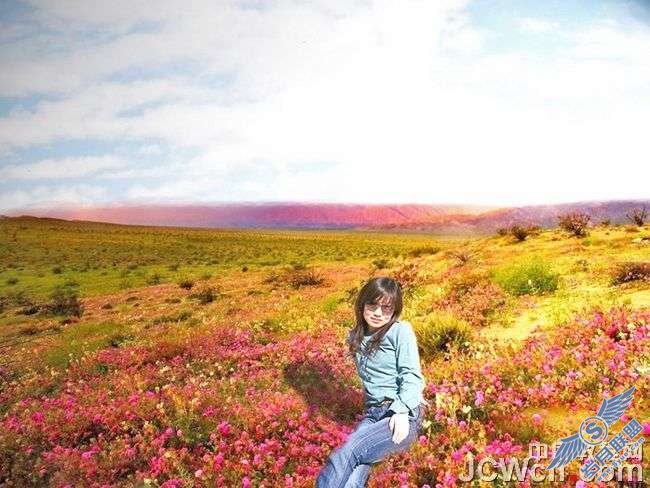 Photoshop合成美女唯美风景图