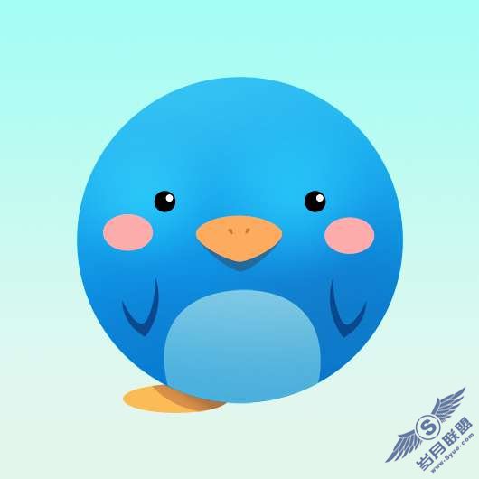 Photoshop设计制作Twitter卡通图标