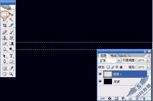 Photoshop制作绚丽的蓝色光线条