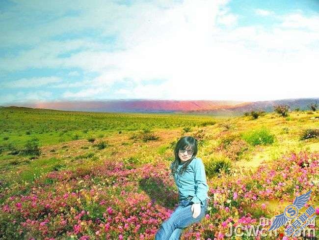 Photoshop合成美女唯美风景图