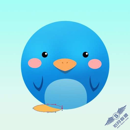 Photoshop设计制作Twitter卡通图标