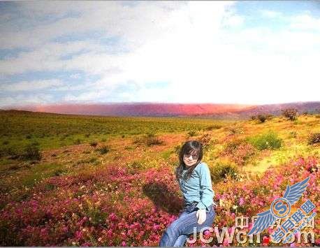 Photoshop合成美女唯美风景图