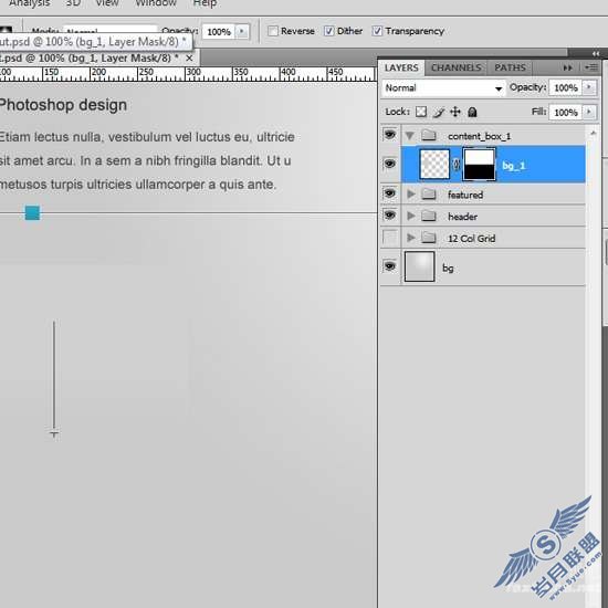 Photoshop制作简约的WordPress网页模板