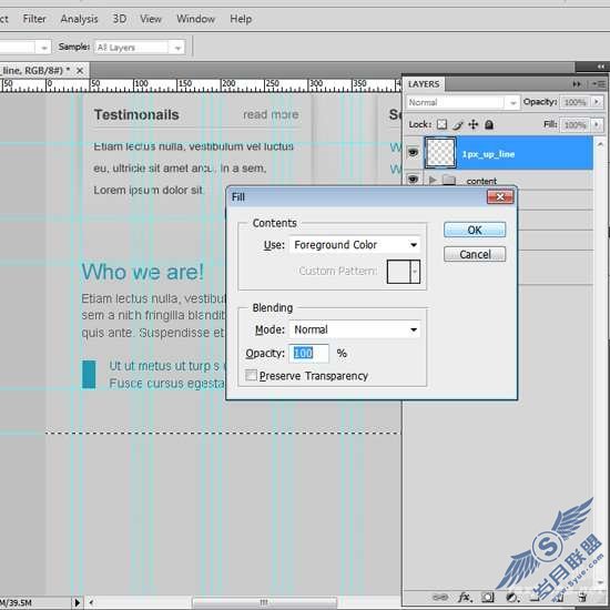 Photoshop制作简约的WordPress网页模板