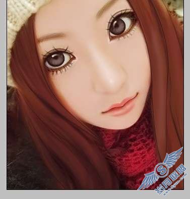 Photoshop手绘:制作MM可爱的卡通效果