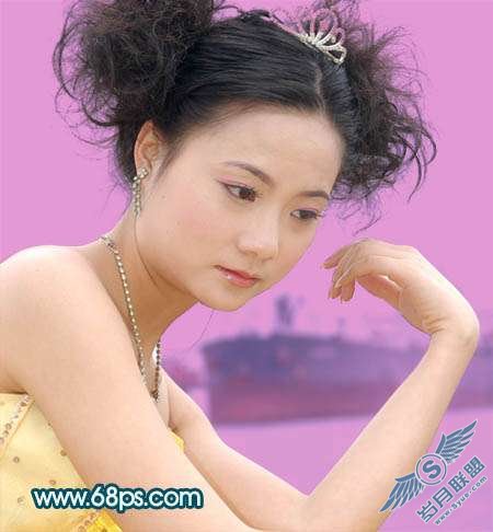 Photoshop调色:制作青黄色调女孩照片