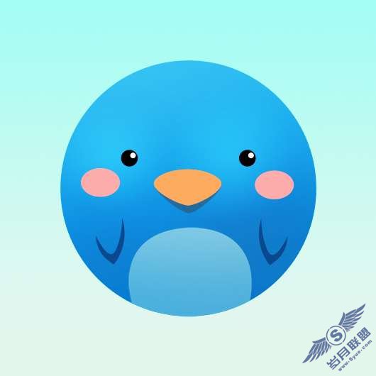 Photoshop设计制作Twitter卡通图标