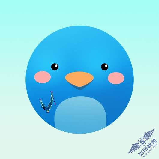 Photoshop设计制作Twitter卡通图标
