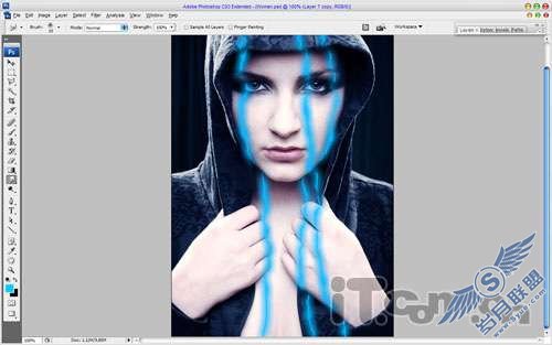 Photoshop制作另类激光电流
