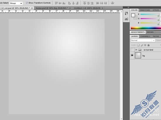 Photoshop制作简约的WordPress网页模板