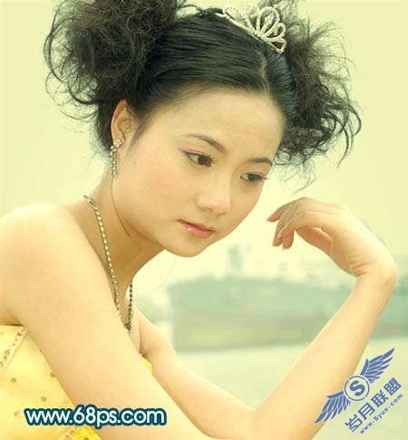 Photoshop调色:制作青黄色调女孩照片