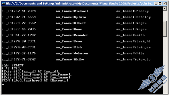 SQL Server 2008 Entity Data Model 和 Linq to Entities