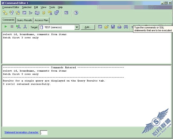 DB2 Command Editor�����Դ� DB2 Control Center ������