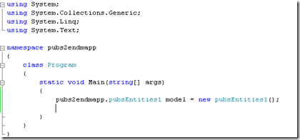 SQL Server 2008 Entity Data Model 和 Linq to Entities