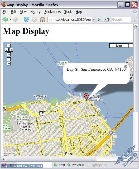 将 Google Map 添加到示例 JSF 目录应用程序中