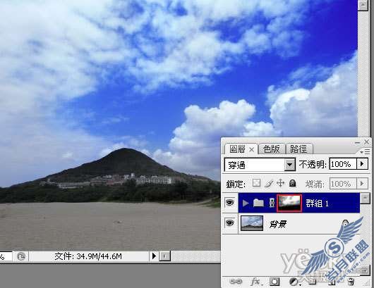 Photoshop修复灰暗的天空变清新的蓝天白云
