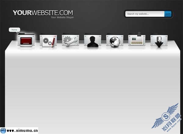 Photoshop制作另类的3D网页布局