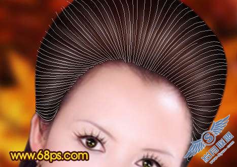 Photoshop制作中年妇女古典手绘效果