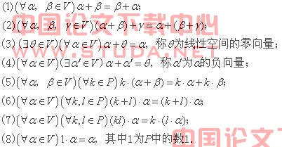关于线性空间定义的一点注记