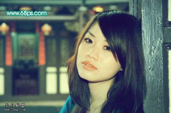 Photoshop照片处理:调出古典色调美女照_新客网