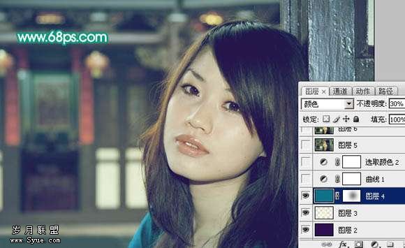 Photoshop照片处理:调出古典色调美女照_新客网