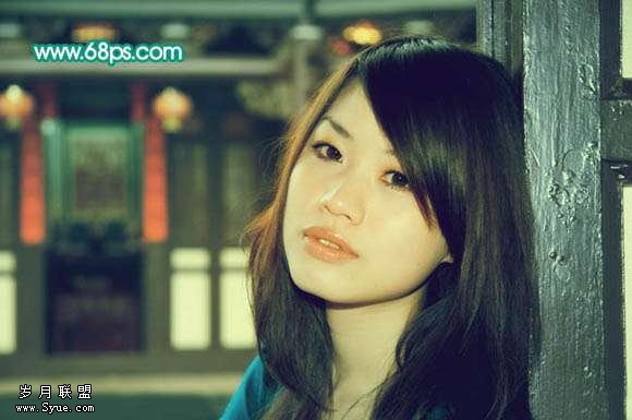 Photoshop照片处理:调出古典色调美女照_新客网