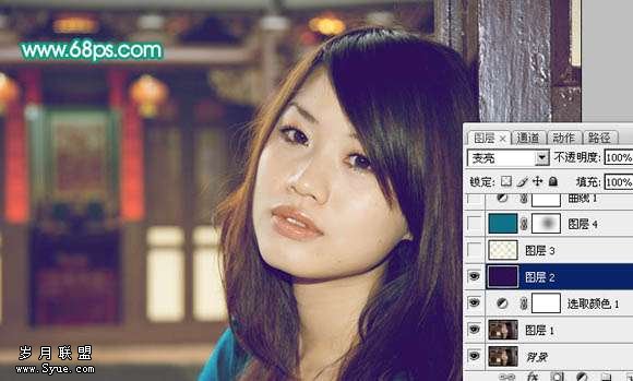 Photoshop照片处理:调出古典色调美女照_新客网