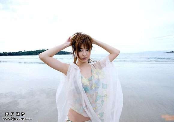 Photoshop合成日落海滩上的美女