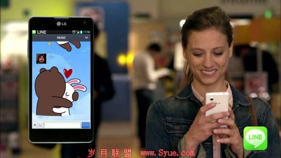 Line的贴纸功能大受欢迎