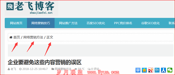 老飞博客面包屑导航样式 老飞博客面包屑导航样式